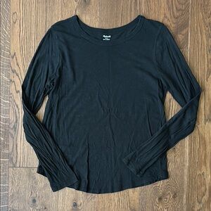 Madewell Whisper Cotton Rib-Crewneck Long-Sleeve Tee (remaining quantity:1)